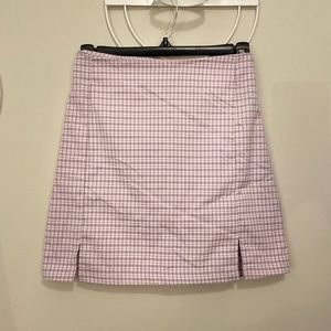 John Galt (Brandy Melville) light purple and white skirt